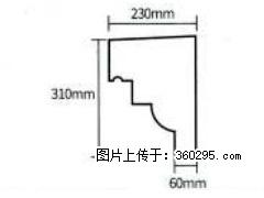产品分解图型 - 檐口线，型号：SX311-YK-3，规格：230x310mm(3) - 哈尔滨三象EPS建材 hrb.sx311.cc